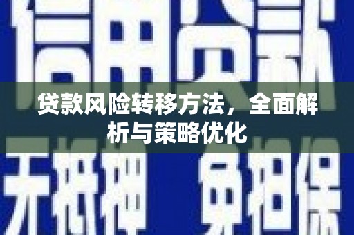 南郊贷款风险转移方法，全面解析与策略优化