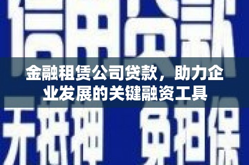 南郊金融租赁公司贷款，助力企业发展的关键融资工具