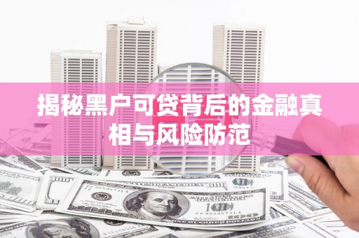 南郊揭秘黑户可贷背后的金融真相与风险防范