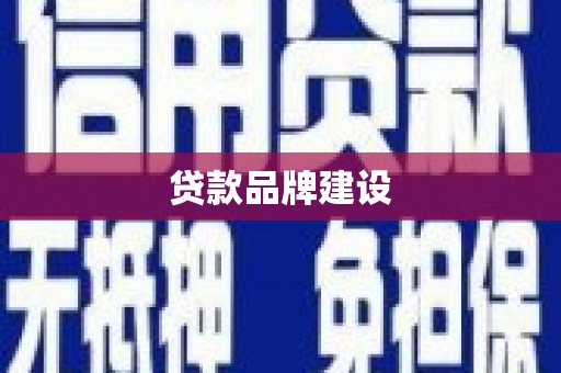 南郊贷款品牌建设