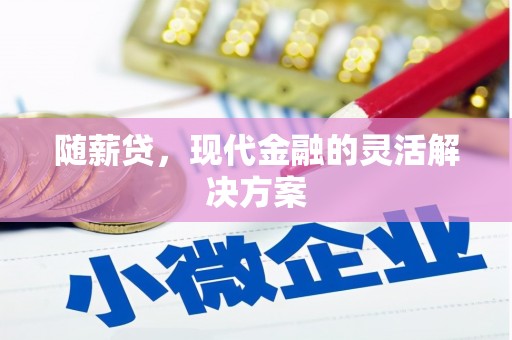 南郊随薪贷，现代金融的灵活解决方案