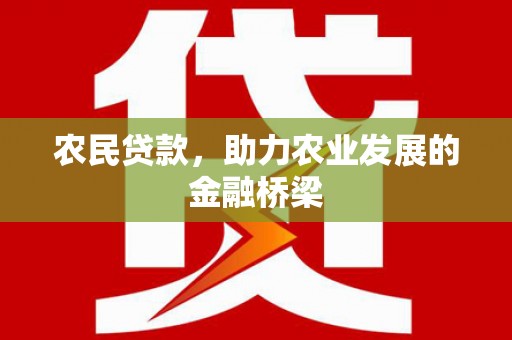 南郊农民贷款，助力农业发展的金融桥梁