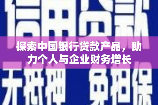 南郊探索中国银行贷款产品，助力个人与企业财务增长