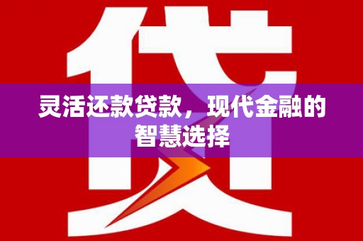 南郊灵活还款贷款，现代金融的智慧选择