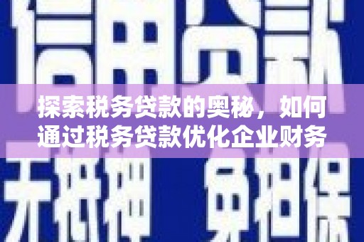 南郊探索税务贷款的奥秘，如何通过税务贷款优化企业财务