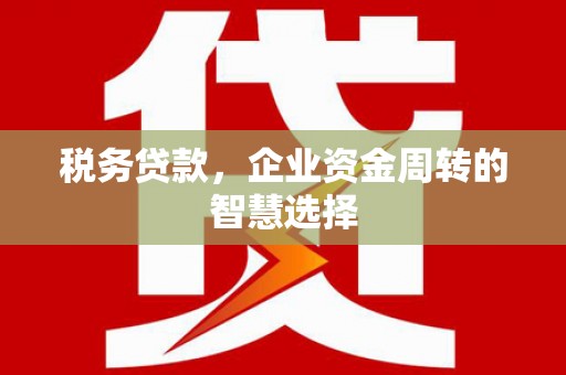 南郊税务贷款，企业资金周转的智慧选择