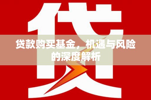 南郊贷款购买基金，机遇与风险的深度解析