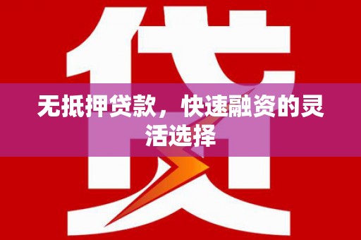 南郊无抵押贷款，快速融资的灵活选择