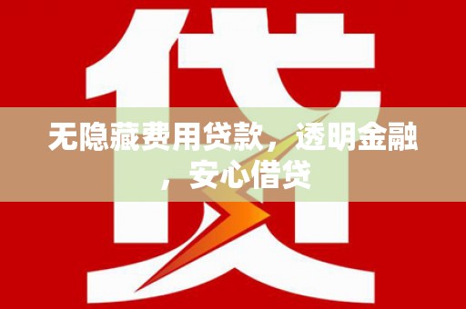 南郊无隐藏费用贷款，透明金融，安心借贷