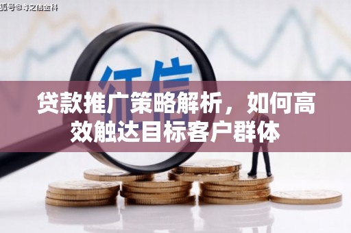 南郊贷款推广策略解析，如何高效触达目标客户群体