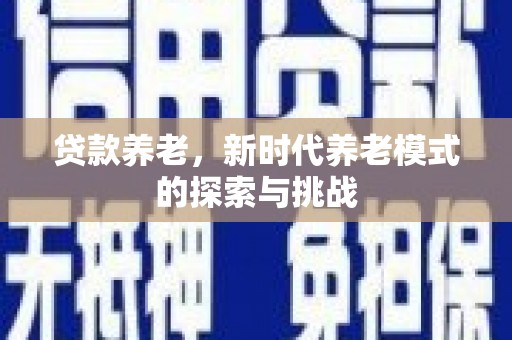 南郊贷款养老，新时代养老模式的探索与挑战