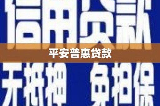 南郊平安普惠贷款