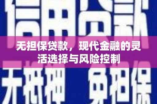 南郊无担保贷款，现代金融的灵活选择与风险控制