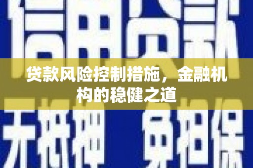 南郊贷款风险控制措施，金融机构的稳健之道