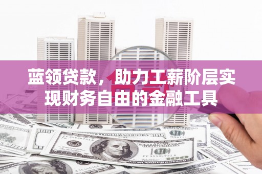 南郊蓝领贷款，助力工薪阶层实现财务自由的金融工具