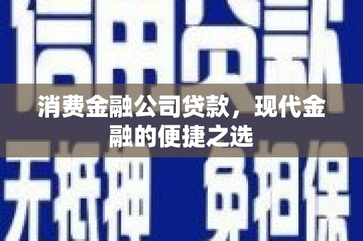 南郊消费金融公司贷款，现代金融的便捷之选