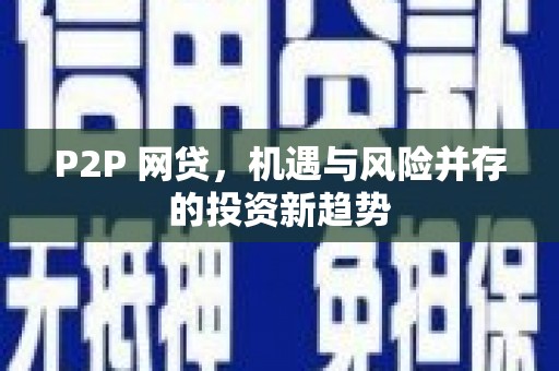 南郊P2P 网贷，机遇与风险并存的投资新趋势